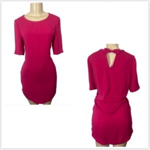 Bar III Pink 3/4 Sleeves Casual Dress
